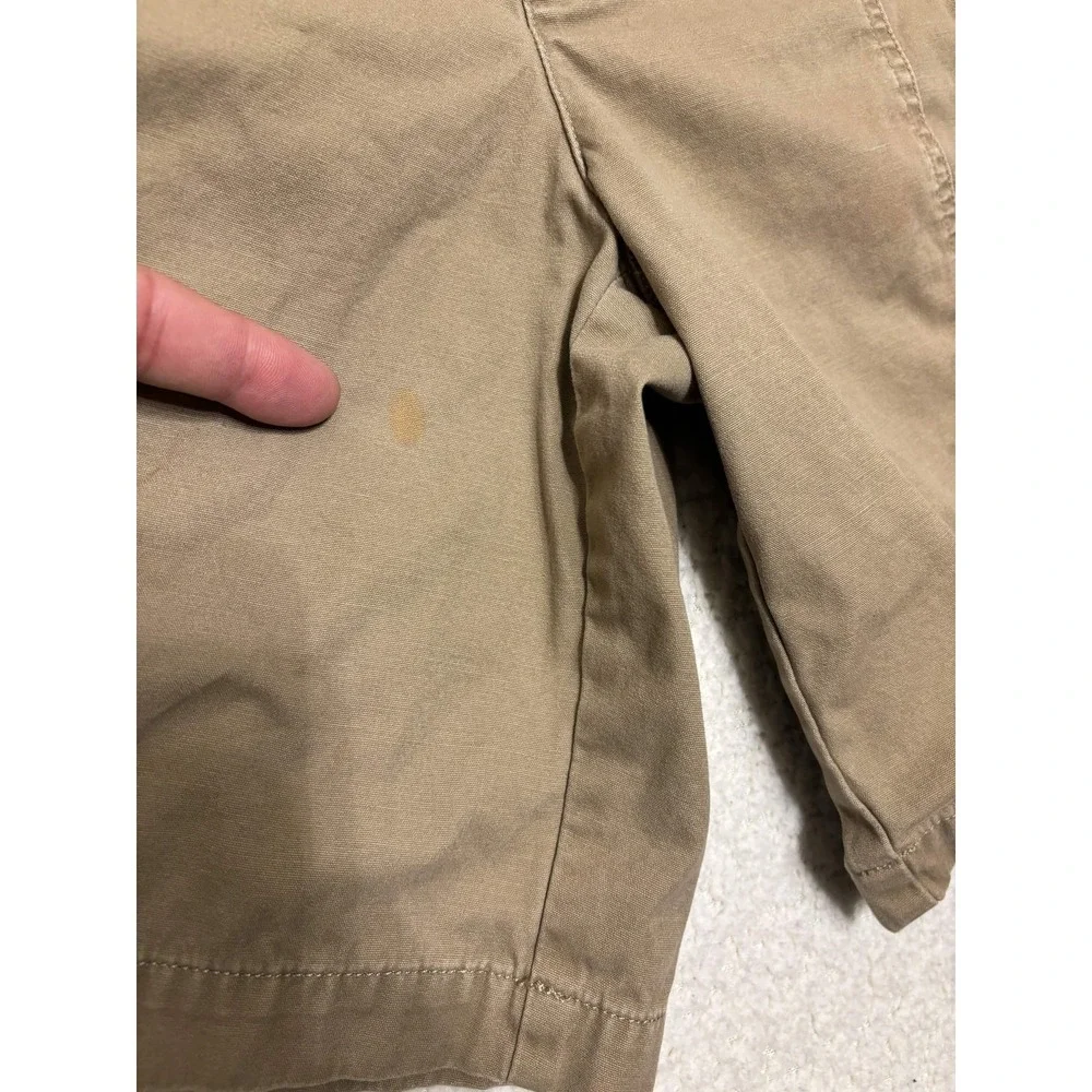Tommy Hilfiger Mens Shorts 30 Flat Front Khaki 100% Cotton Solid Size 30 Twill